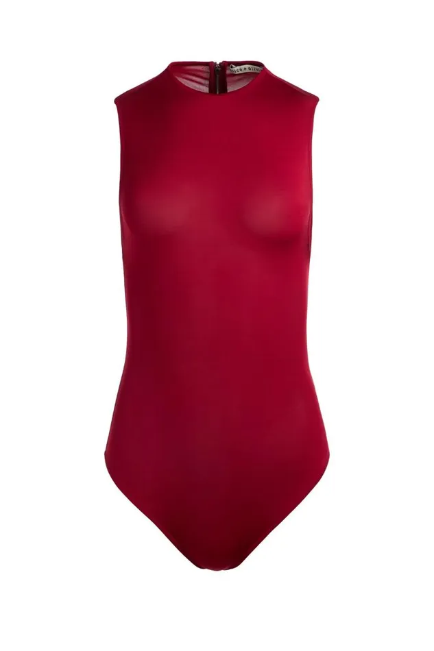 Alice Olivia Nichol Bodysuit Garnet Women Tops