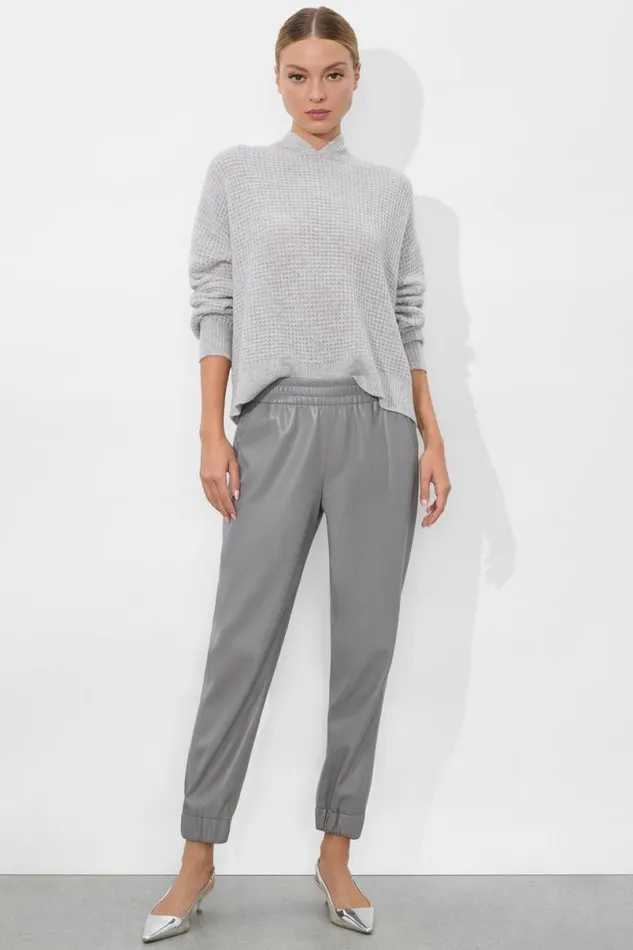 Alice Olivia Pete Vegan Pant Storm Grey Women Pants
