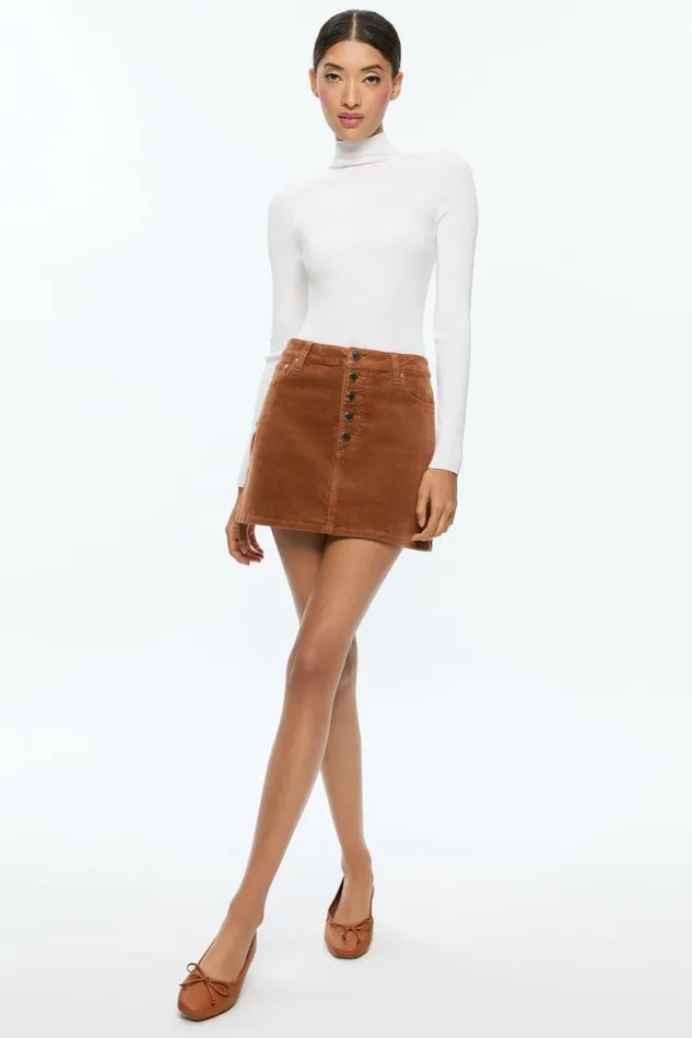 Alice Olivia Roberta Turtleneck Soft White Women Tops