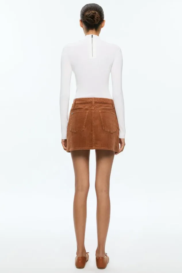 Alice Olivia Roberta Turtleneck Soft White Women Tops