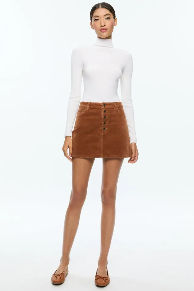 Alice Olivia Roberta Turtleneck Soft White Women Tops
