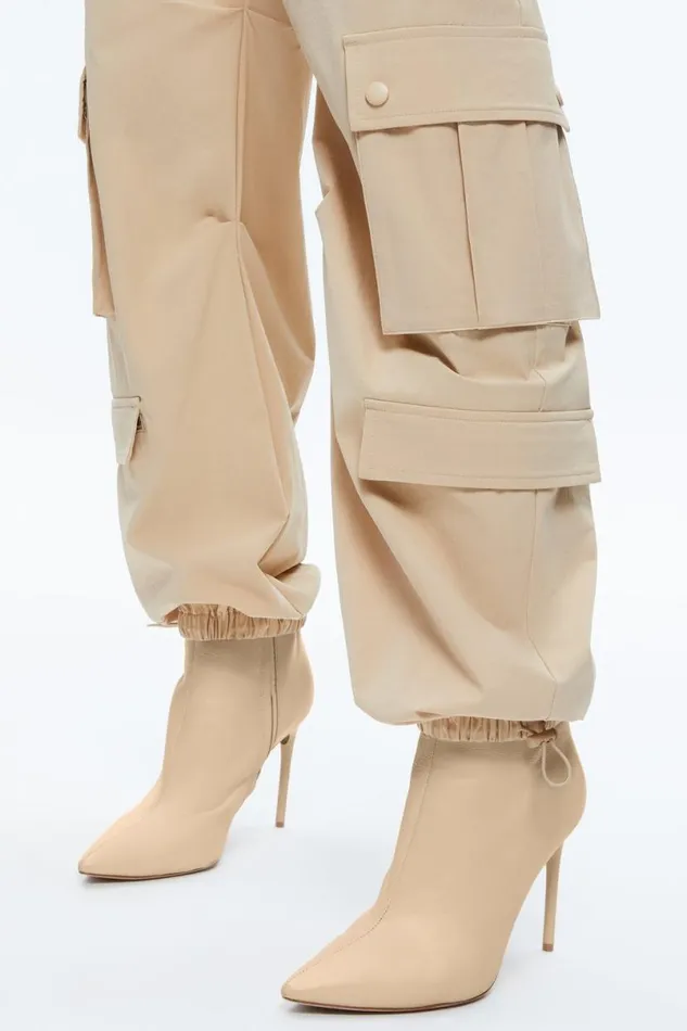 Alice Olivia Shara Parachute Cargo Pant Almond Women Pants