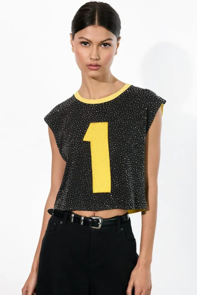 Alice Olivia The Beatles Micah Muscle Tank Number One Women Tops