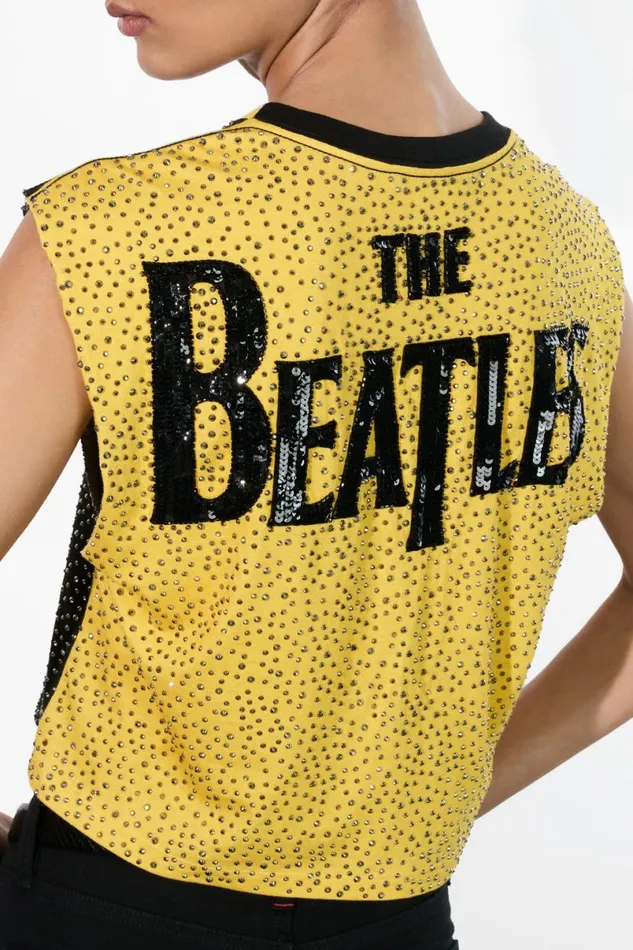 Alice Olivia The Beatles Micah Muscle Tank Number One Women Tops