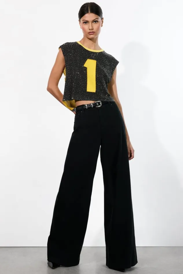 Alice Olivia The Beatles Micah Muscle Tank Number One Women Tops