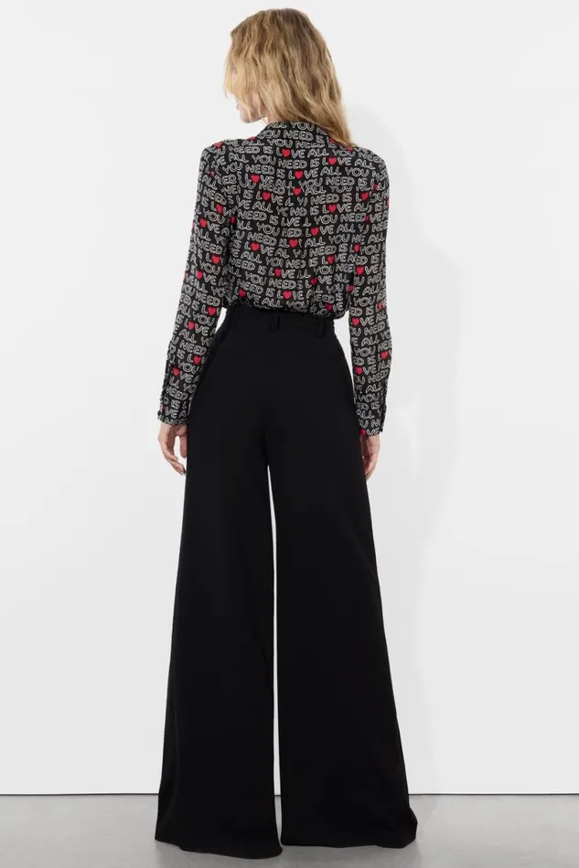 Alice Olivia The Beatles Willa Placket Top All You Need Is Love Women Tops