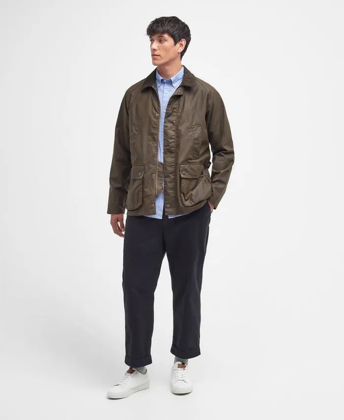 Ambleton Waxed Jacket Navyberwick Men Barbour Waxed Jackets