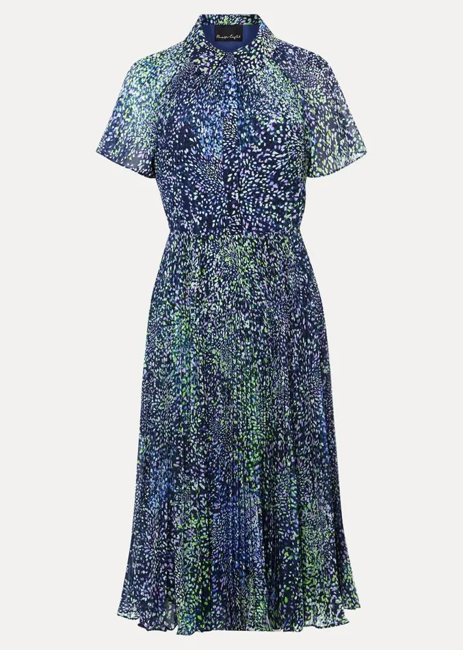 Amelia Ditsy Shirt Midi Dress Navymulti Women Phase Eight Dresses