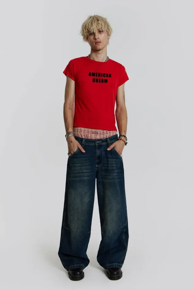 American Dream Tee Red Men Jaded London TShirts