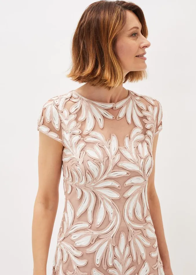 Anastasia Tapework Lace Dress Antique Rose Women Phase Eight Dresses