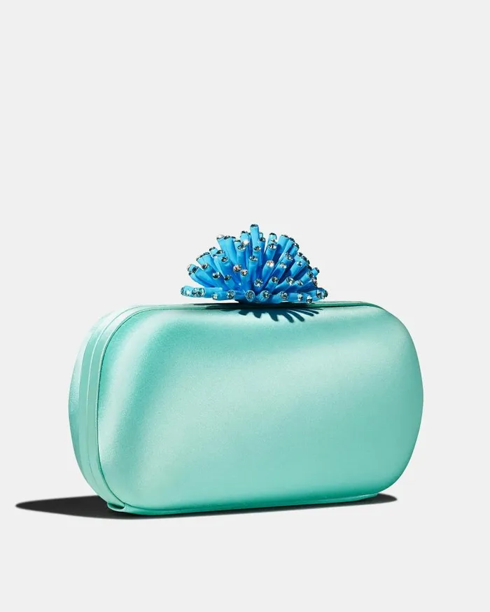 Anemone Clutch Blue Women Aquazzura Clutch Bags