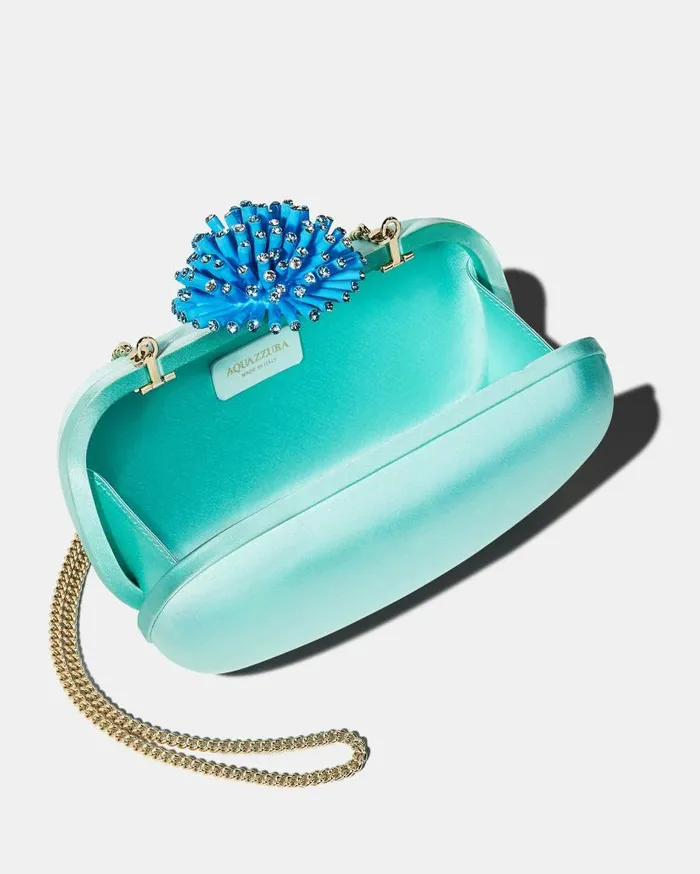 Anemone Clutch Blue Women Aquazzura Clutch Bags Anemone Clutch Blue Women Aquazzura Clutch Bags