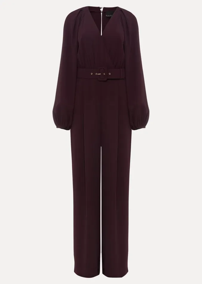 Angelina Burgundy Wide Leg Jumpsuit Burgundy Women Phase Eight Dresses