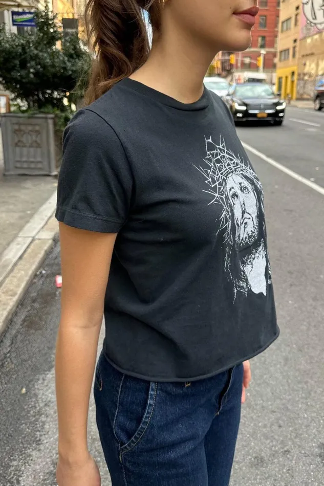 Angelina Jesus Top Women Brandy Melville Graphics