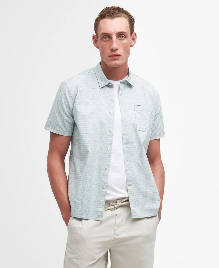 Ashgill Regular ShortSleeved Shirt Classic Navy Men Barbour Shirts