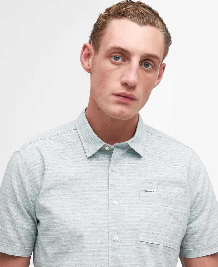 Ashgill Regular ShortSleeved Shirt Classic Navy Men Barbour Shirts