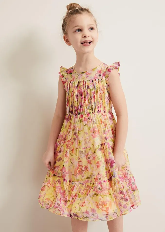 Aurora Print Shimmer Dress Multicoloured Women Phase Eight Dresses
