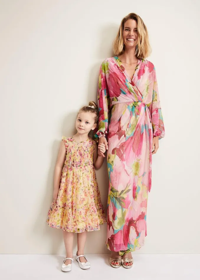 Aurora Print Shimmer Dress Multicoloured Women Phase Eight Dresses
