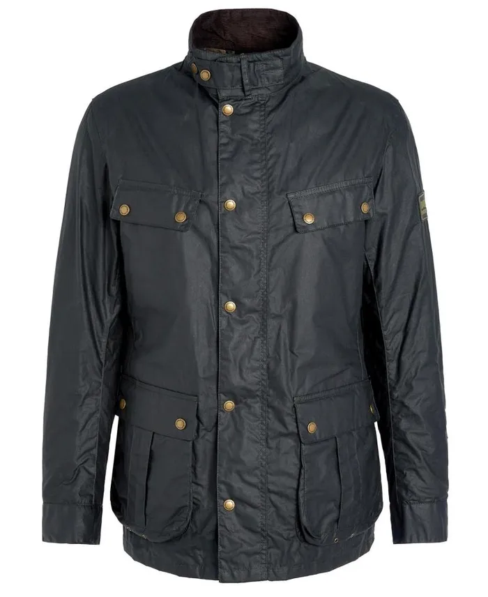 BIntl Lightweight Duke Waxed Cotton Jacket Sage Men Barbour Waxed Jackets