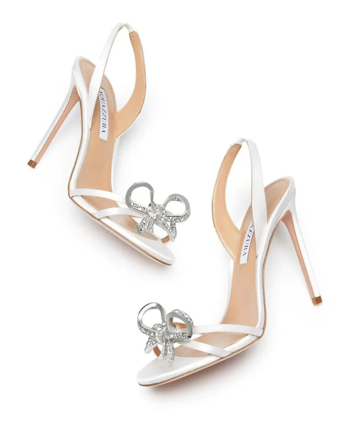 Babe Sandal 105 White Women Aquazzura Bridal Babe Sandal 105 White Women Aquazzura Bridal