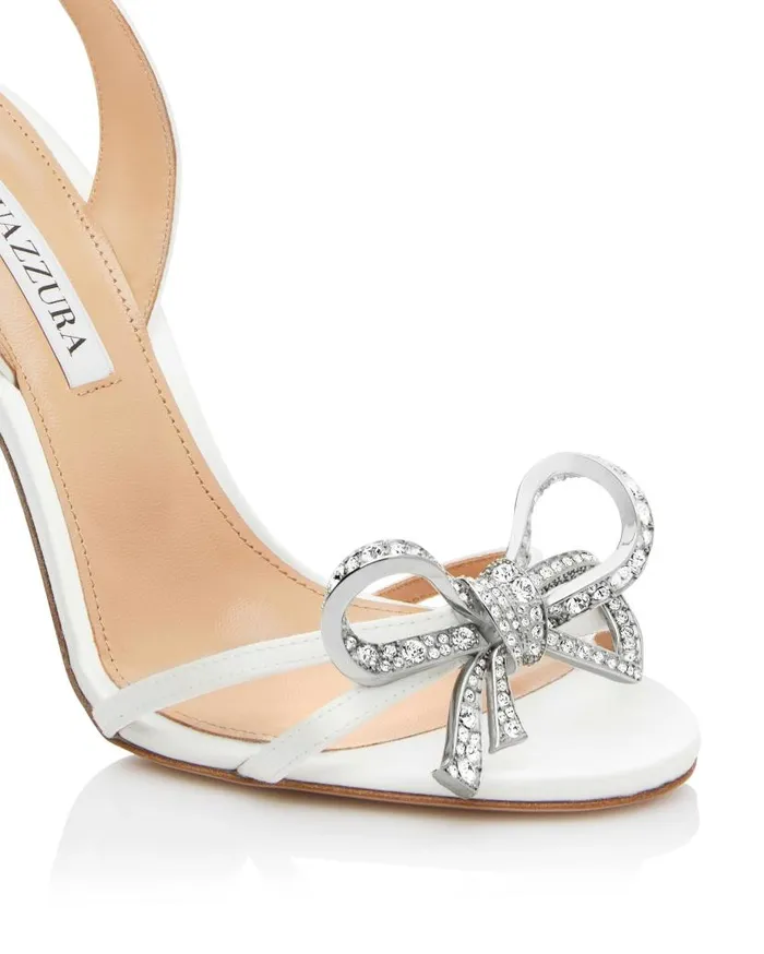 Babe Sandal 105 White Women Aquazzura Bridal Babe Sandal 105 White Women Aquazzura Bridal