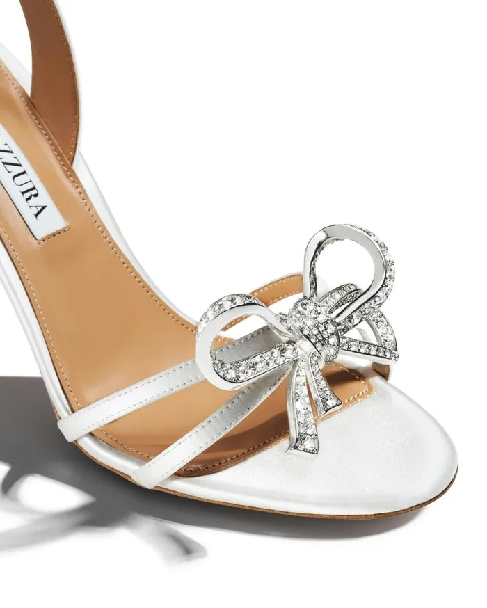 Babe Sandal 85 White Women Aquazzura Bridal Babe Sandal 85 White Women Aquazzura Bridal