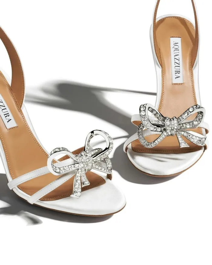 Babe Sandal 85 White Women Aquazzura Bridal Babe Sandal 85 White Women Aquazzura Bridal