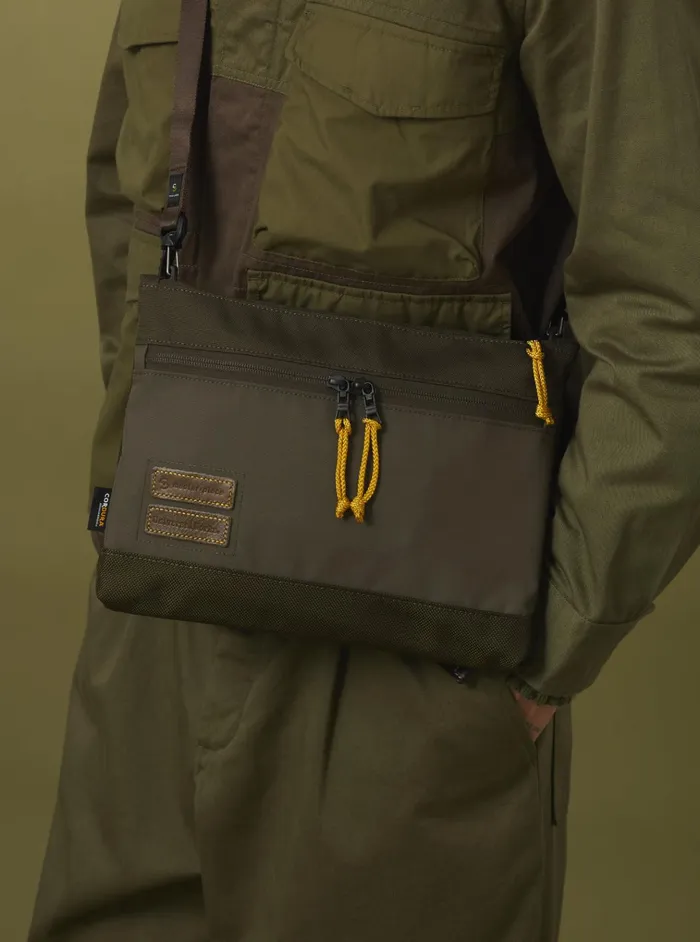 Bags Men Universal Works MasterPiece X Universal Works Shoulder Bag In Olive Recycled Tech Canvas