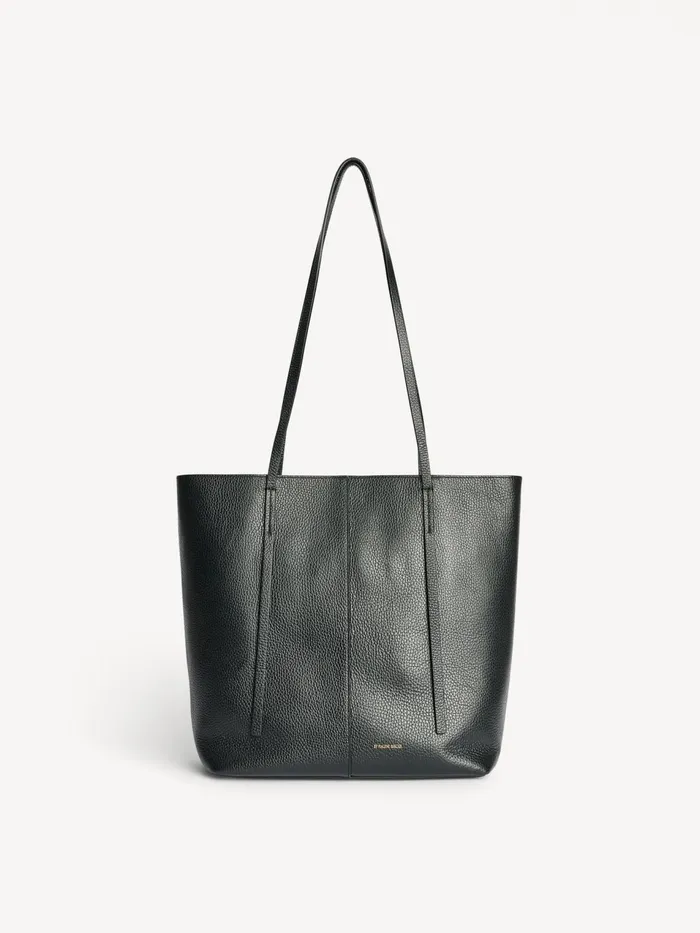 Bags Women By Malene Birger Abilso Leather Tote Bag Black