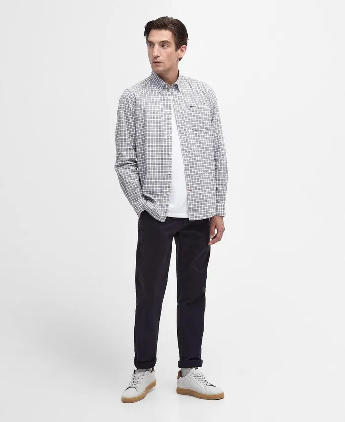 Banner Tailored LongSleeved Shirt Olive Men Barbour Shirts