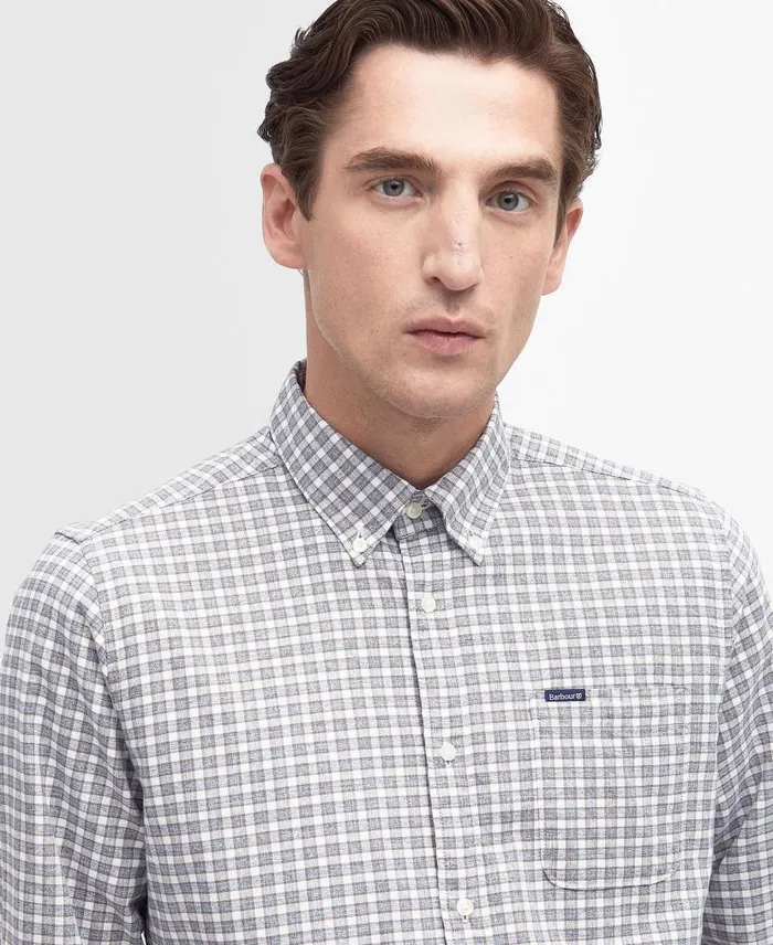 Banner Tailored LongSleeved Shirt Olive Men Barbour Shirts