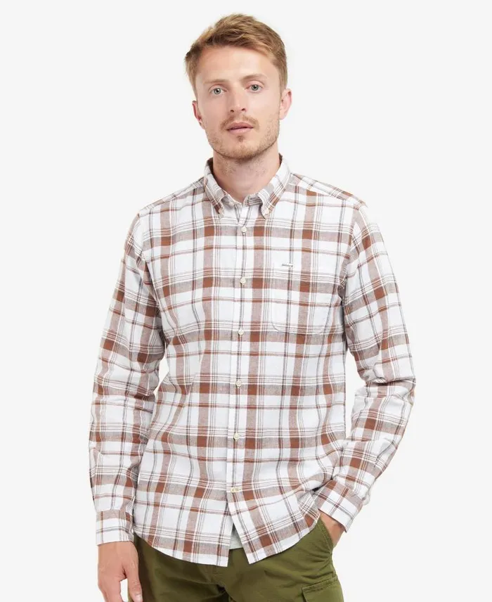Barbour Ezra Tailored Shirt Rust Men Barbour Shirts