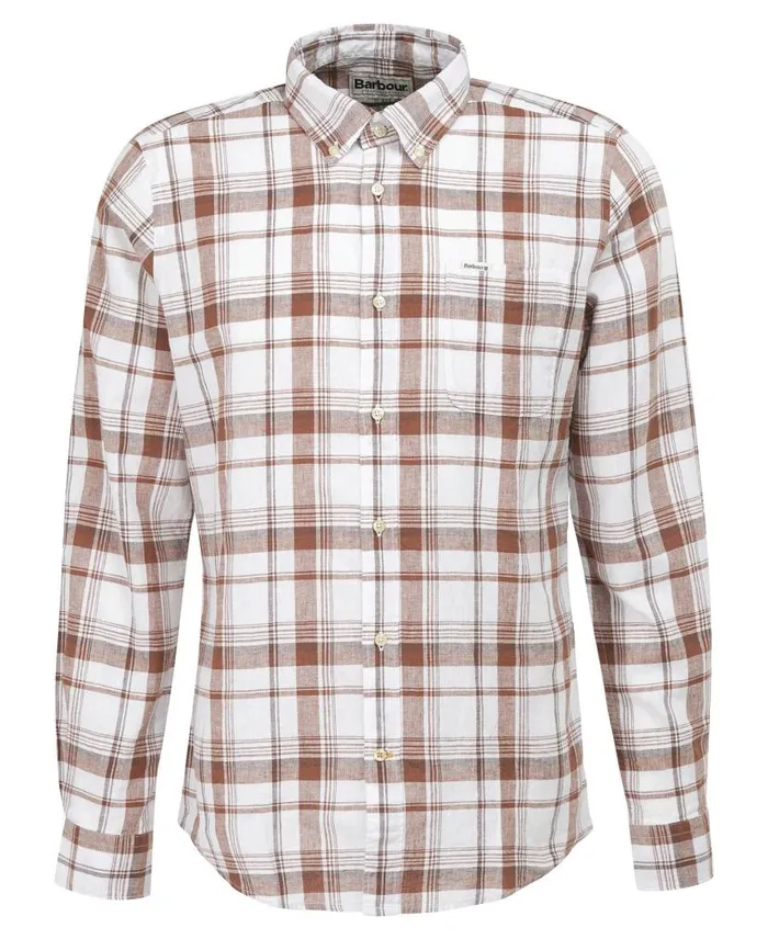 Barbour Ezra Tailored Shirt Rust Men Barbour Shirts