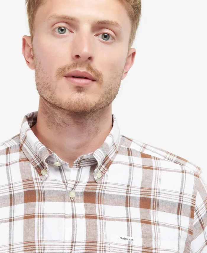 Barbour Ezra Tailored Shirt Rust Men Barbour Shirts