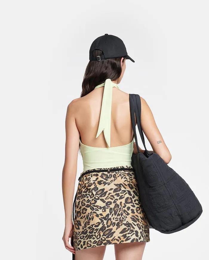 Baruba Printed CottonVoile Wrap Mini Skirt Leopard Women Nanushka Bottoms