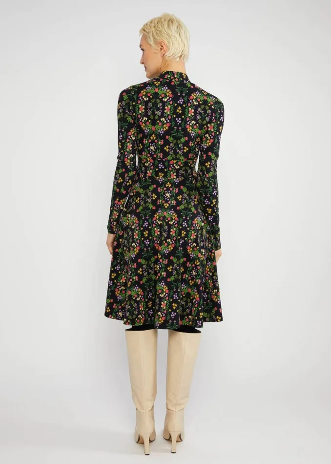 Blutsgeschwister Autumn Dress Shalala Tralala Shawl Black Women Dresses