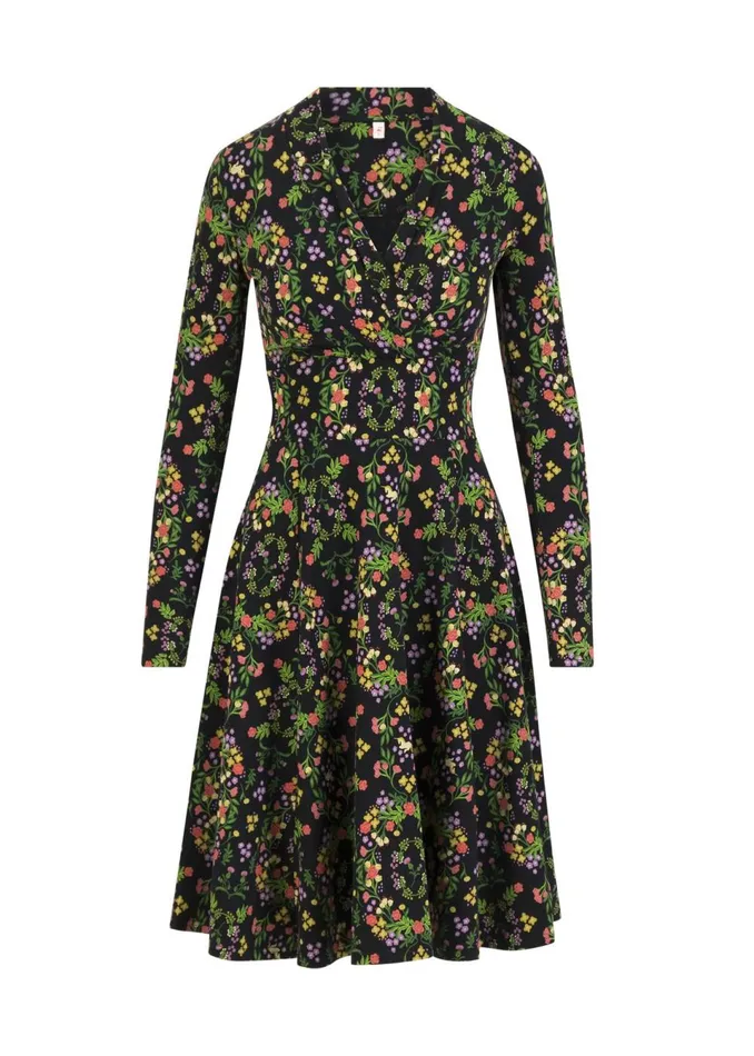 Blutsgeschwister Autumn Dress Shalala Tralala Shawl Black Women Dresses