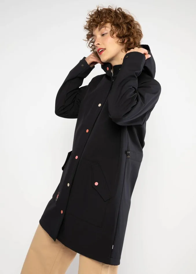 Blutsgeschwister Between Seasons Jacket Softfriese Black Women Jackets and Coats