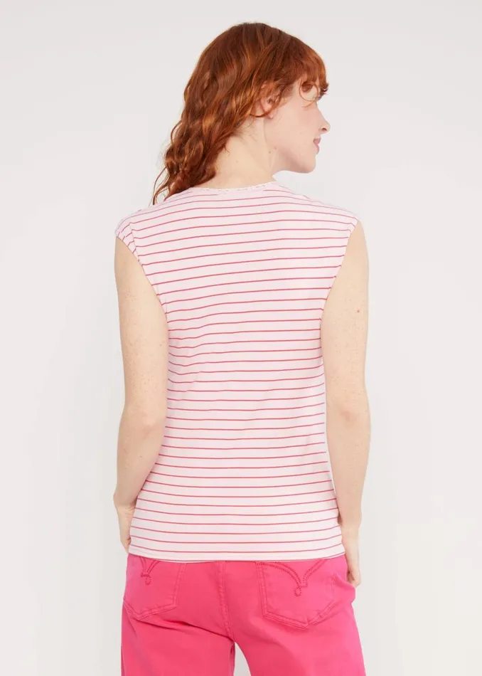 Blutsgeschwister Breton Shirt Let Romance Rule Pink Women Tops