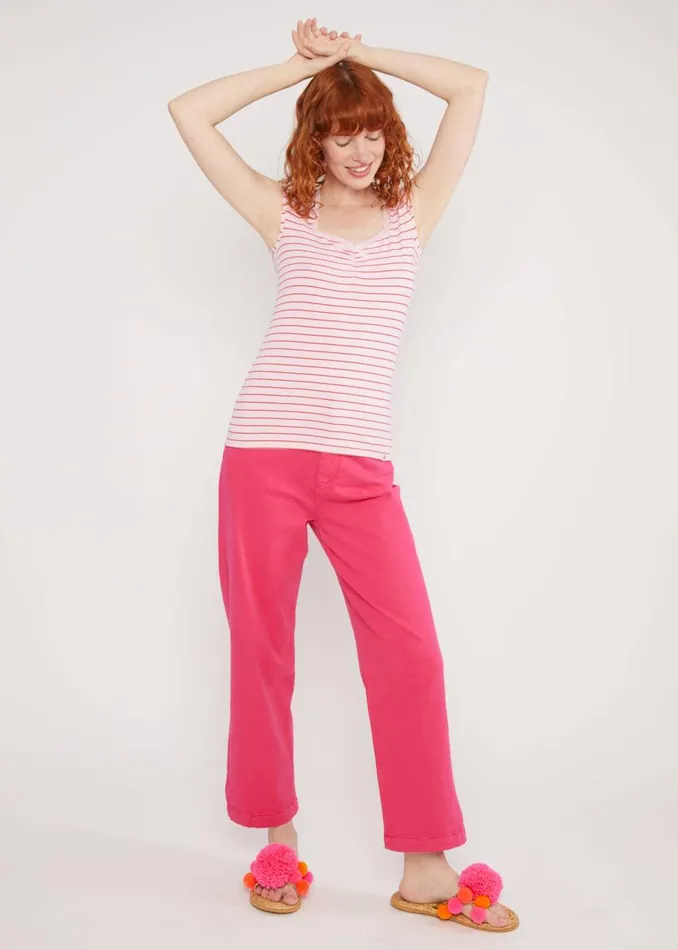 Blutsgeschwister Breton Shirt Let Romance Rule Pink Women Tops