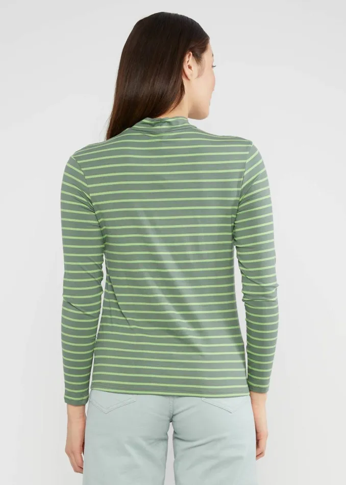 Blutsgeschwister Breton Shirt Lonely Lips Turtle Green Women Tops