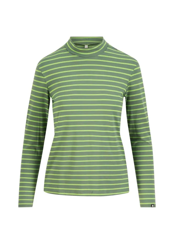 Blutsgeschwister Breton Shirt Lonely Lips Turtle Green Women Tops