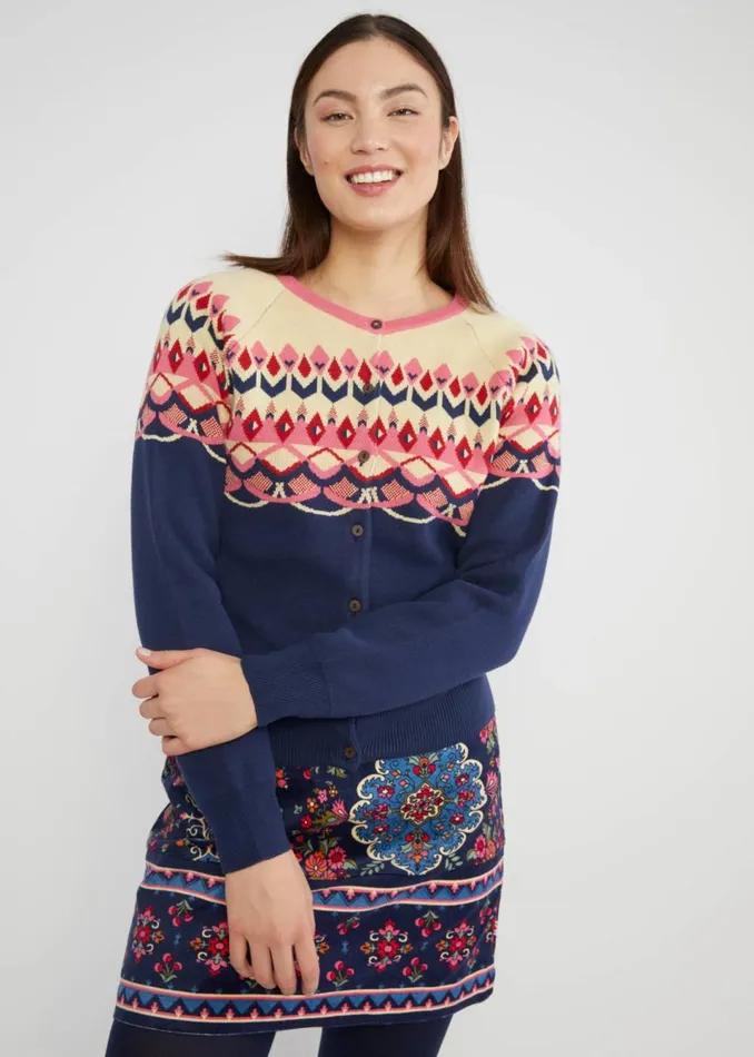Blutsgeschwister Cardigan Happy Heritage Blue Women Cardigans