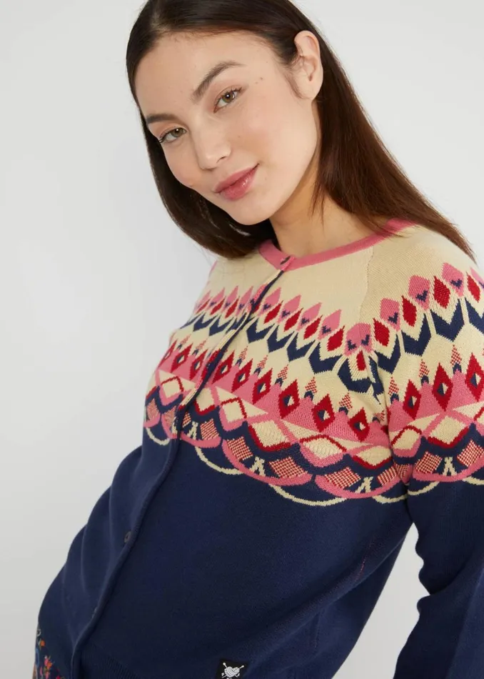 Blutsgeschwister Cardigan Happy Heritage Blue Women Cardigans