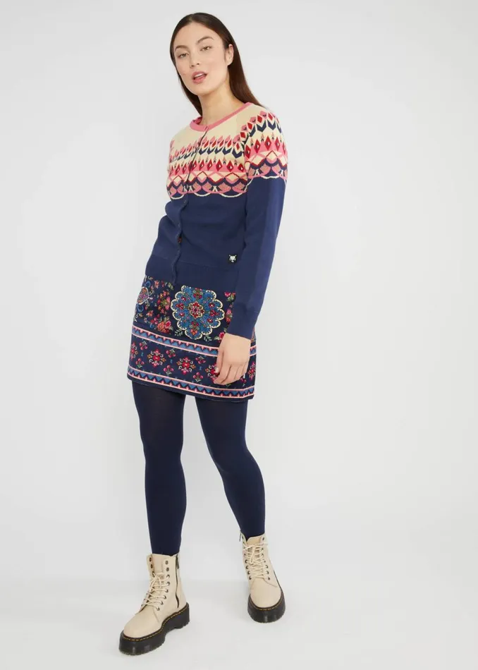 Blutsgeschwister Cardigan Happy Heritage Blue Women Cardigans