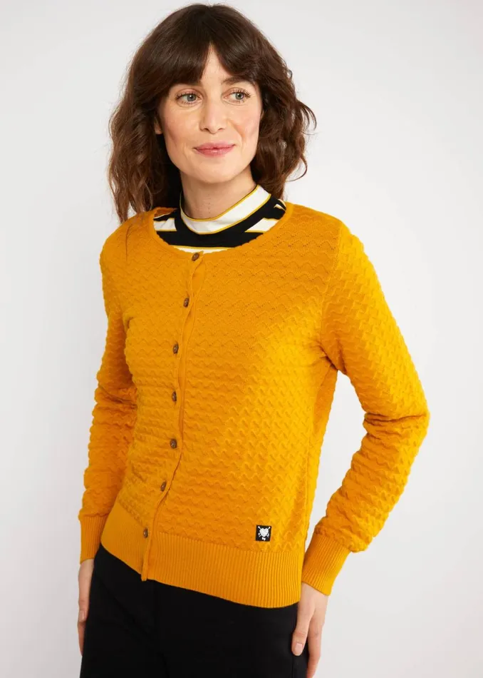 Blutsgeschwister Cardigan Save The Brave Yellow Women Cardigans