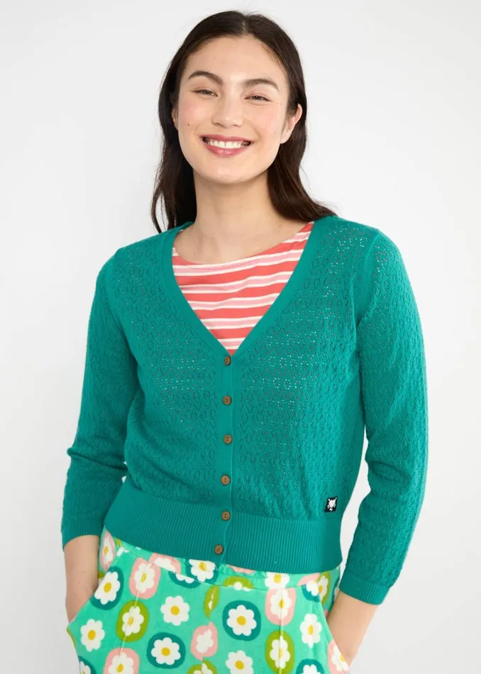 Blutsgeschwister Cardigan Sweet Petite Green Women Cardigans