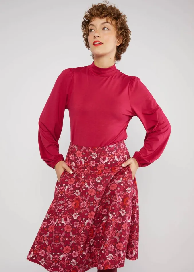 Blutsgeschwister Circle Skirt Romance Rules The World Red Women Skirts