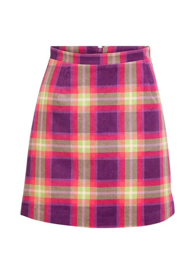 Blutsgeschwister Corduroy Skirt Dreamy Eyes Purple Women Skirts