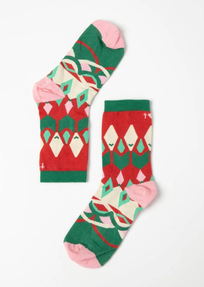 Blutsgeschwister Cotton Socks Sensational Steps Red Women Other Accessoires